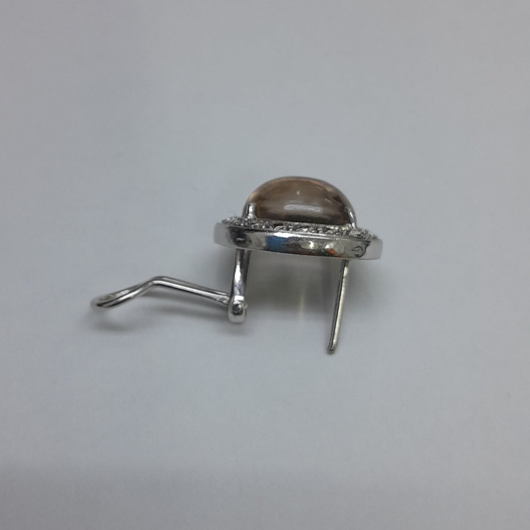 ARRACADAS PAR ORO BLANCO 18 K 9 GRMS (SEMINUEVO)