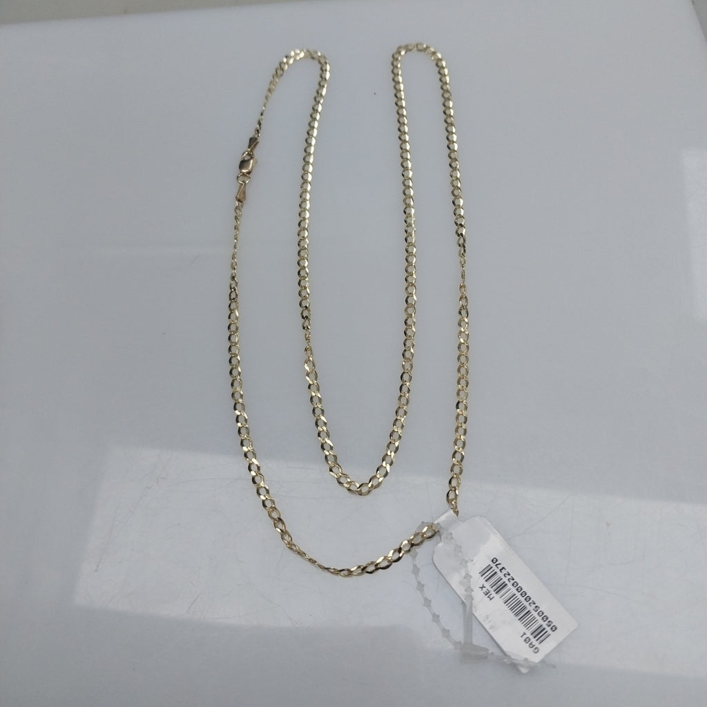 CADENAS TEJIDO BARBADA ORO 14K 60 CM 5.4 GR (NUEVO)