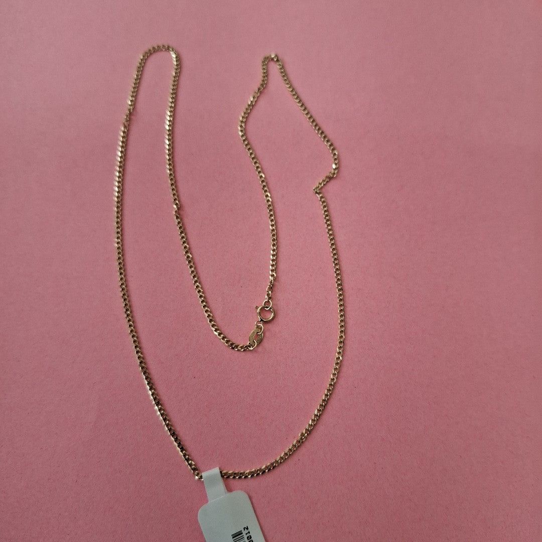 CADENAS TEJIDO BARBADA ORO 10K 55 CM 3.8 GR (NUEVO)
