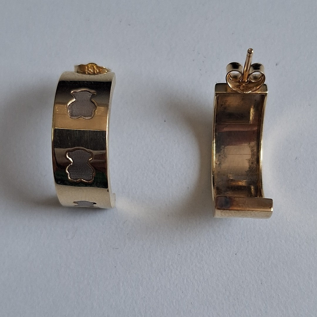 ARRACADAS PAR ORO 14 K 4.6 GRMS (SEMINUEVO)