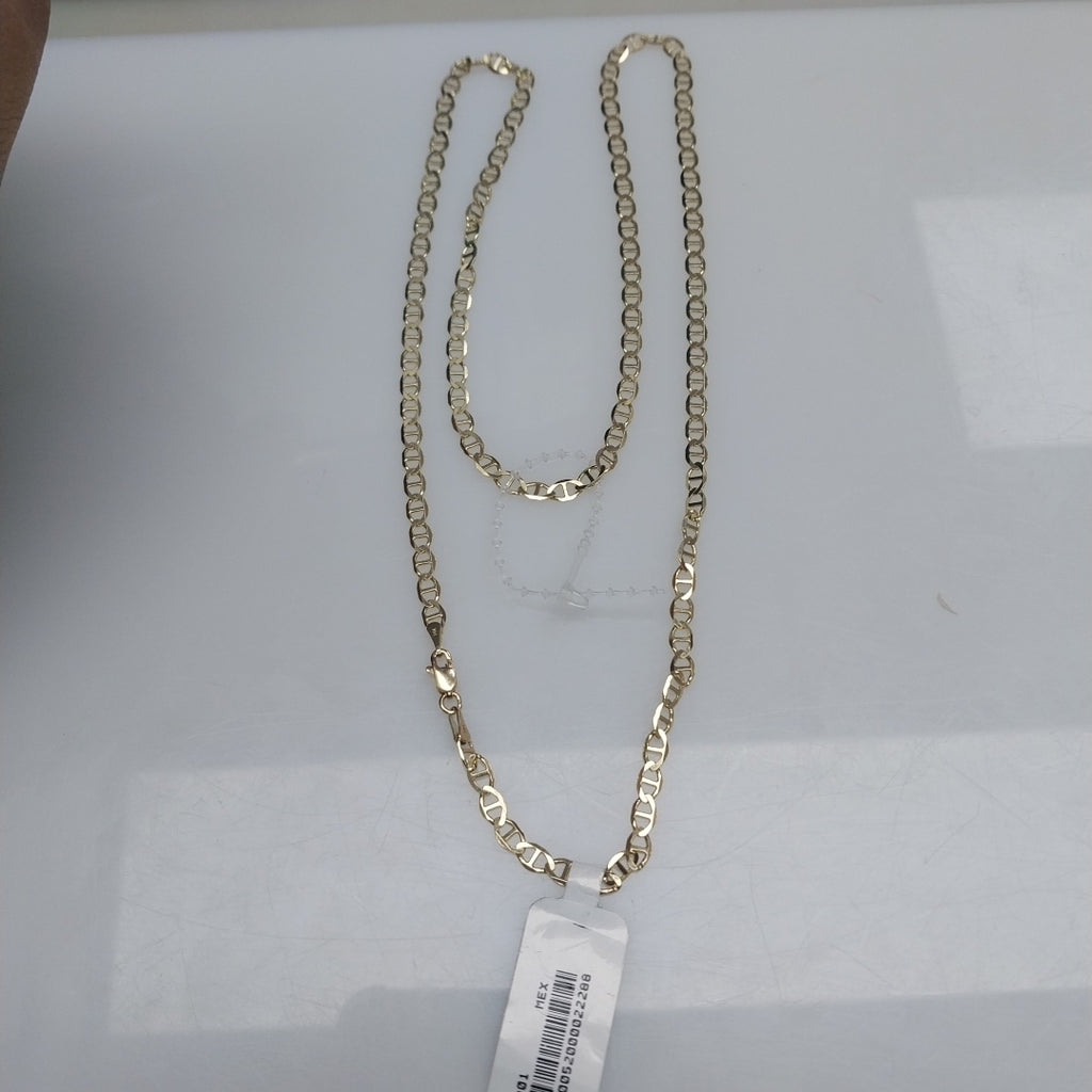 CADENAS TEJIDO MARINERA ORO 14K 60 CM 8.7 GR (NUEVO)
