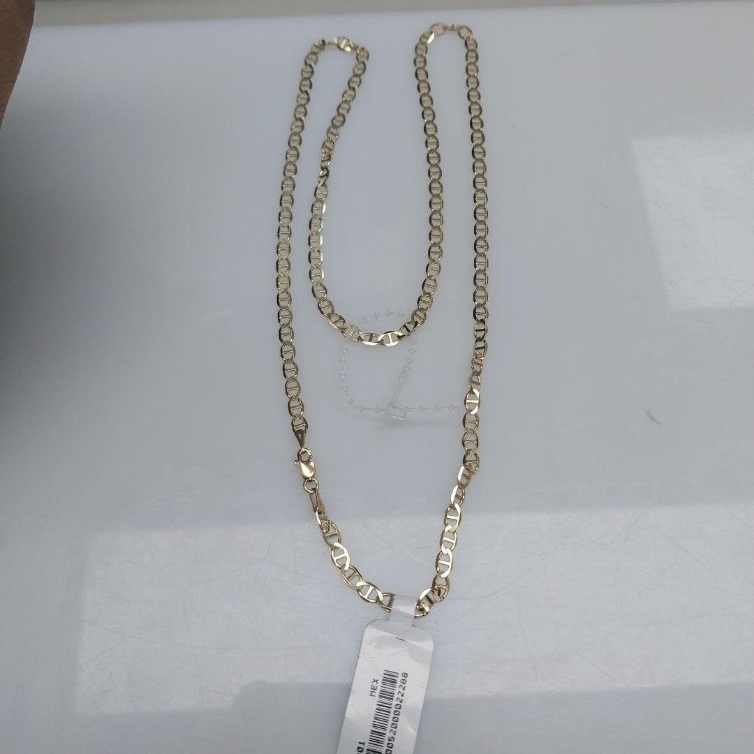 CADENAS TEJIDO MARINERA ORO 14K 60 CM 8.7 GR (NUEVO)