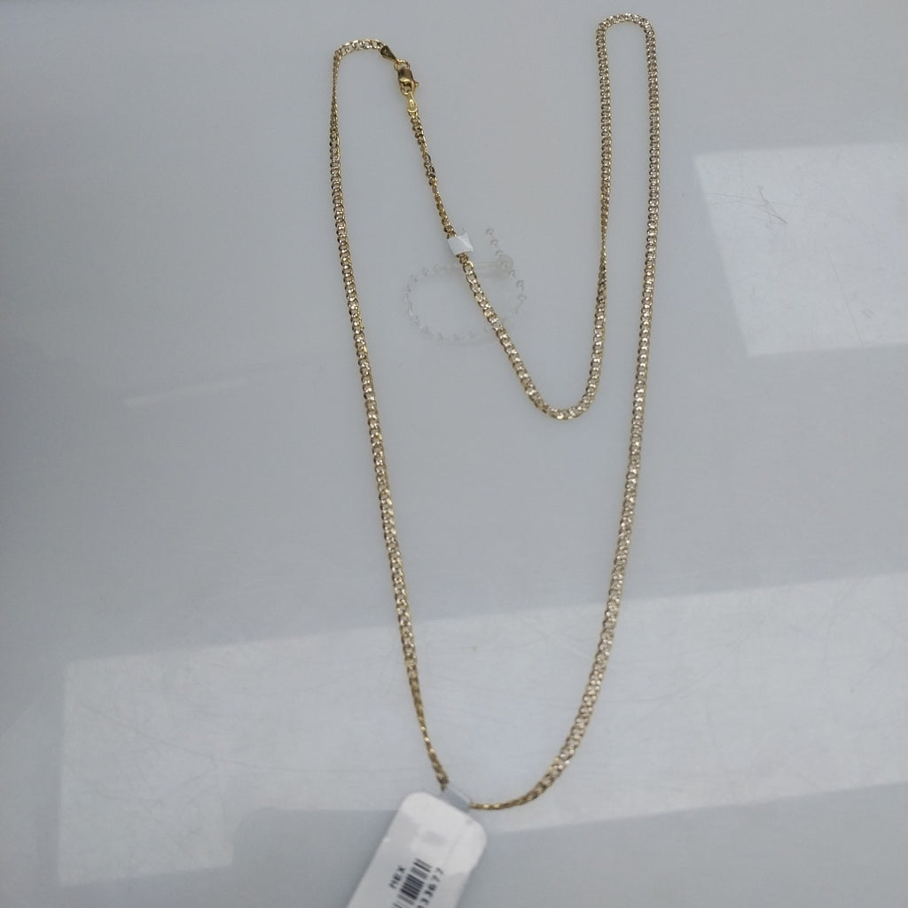 CADENAS BARBADA DIAMANTADA ORO 14K 60 CM 6.1 GR (NUEVO)