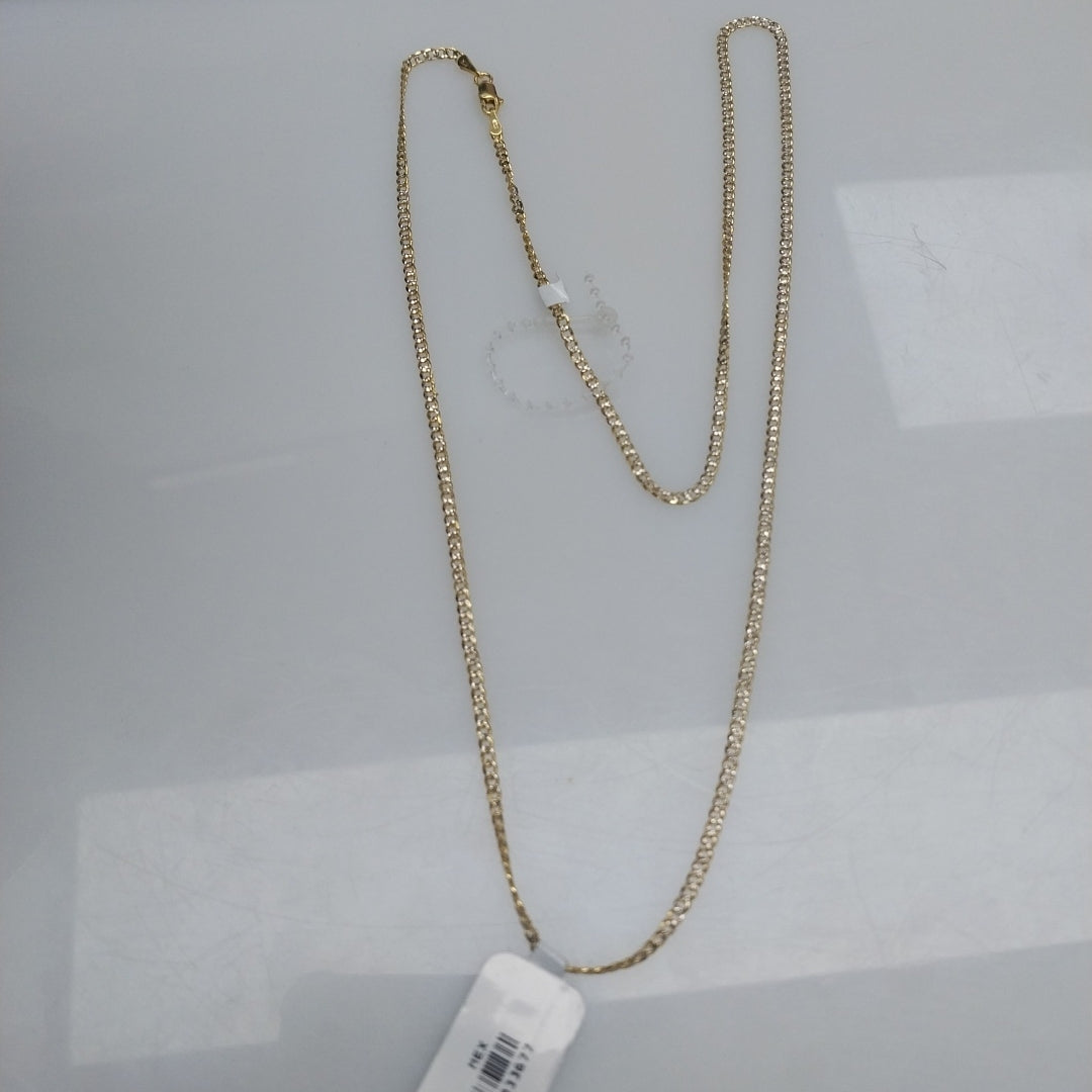 CADENAS BARBADA DIAMANTADA ORO 14K 60 CM 6.1 GR (NUEVO)