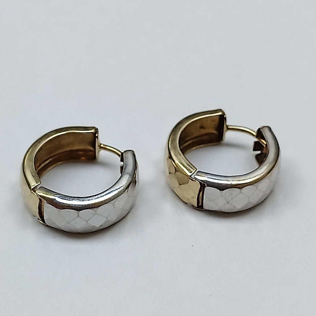 ARRACADAS PAR ORO COMBINADO 14 K 3,00 GRMS (SEMINUEVO)