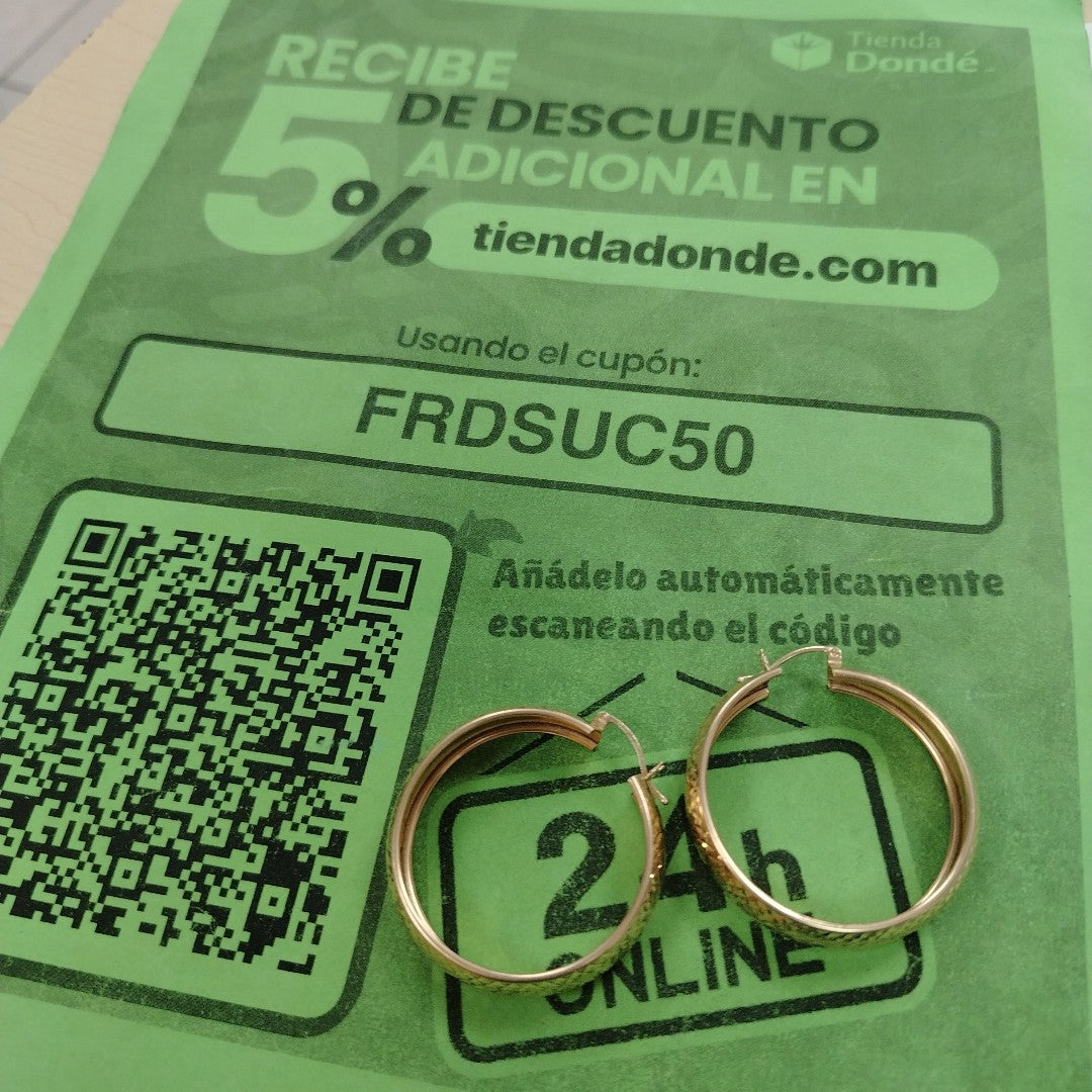 ARRACADAS PAR ORO 14 K 8.9 GRMS (SEMINUEVO)