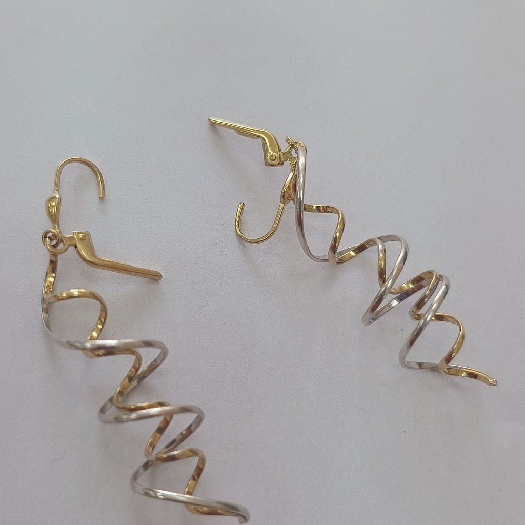 ARETES PAR ORO,ORO BLANCO 14 K 4,10 GRMS (SEMINUEVO)
