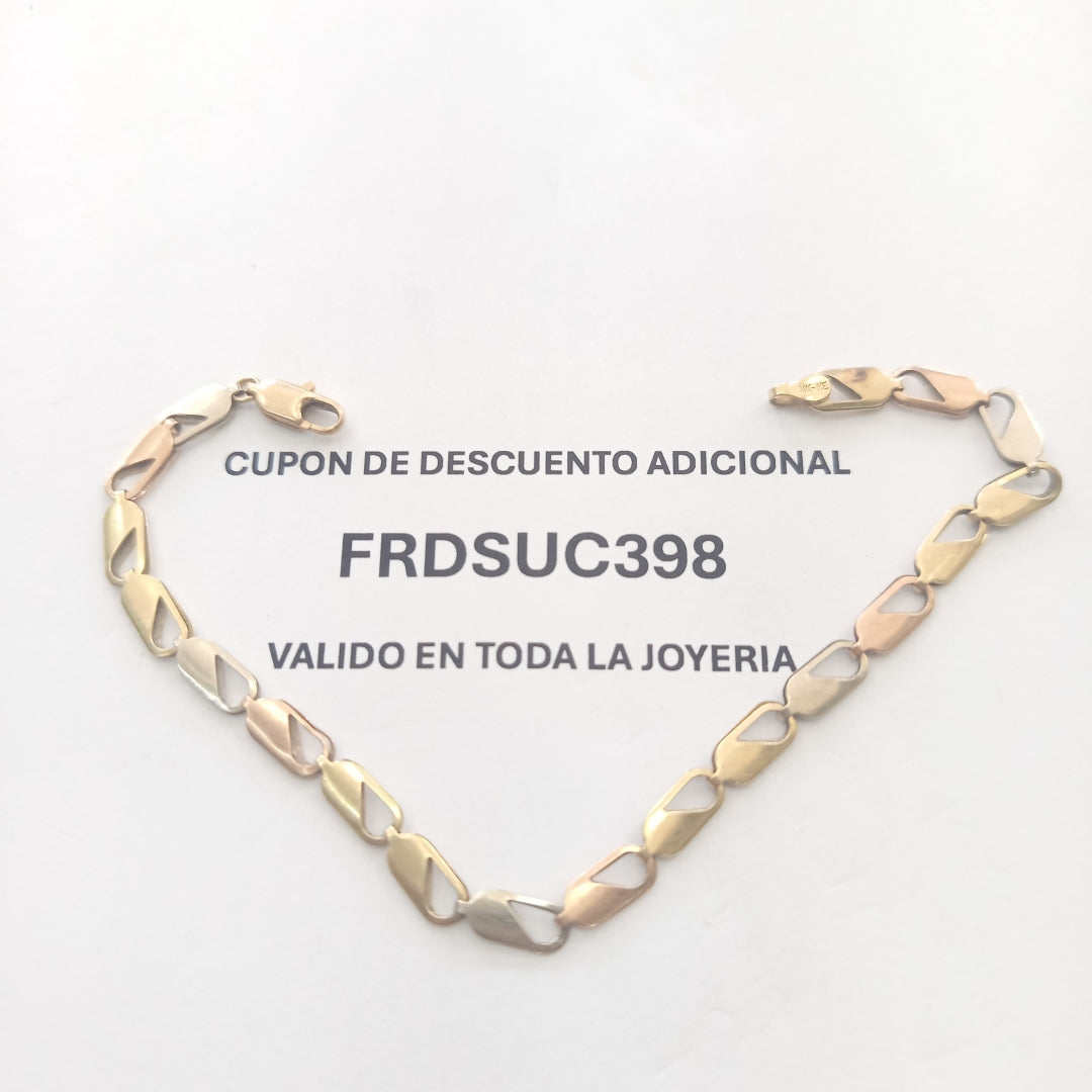 PULSERA ORO COMBINADO 14 K 4,20 GRMS (SEMINUEVO)
