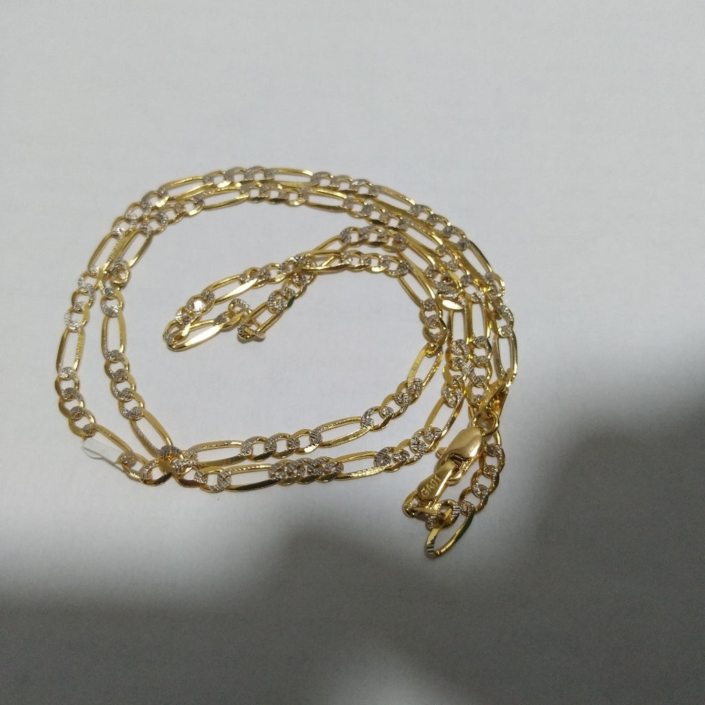 CADENAS TEJIDO 3X1 DIAMANTADO ORO 10K 50 CM 5.5 GR (NUEVO)