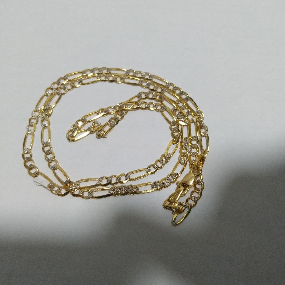 CADENAS TEJIDO 3X1 DIAMANTADO ORO 10K 50 CM 5.5 GR (NUEVO)