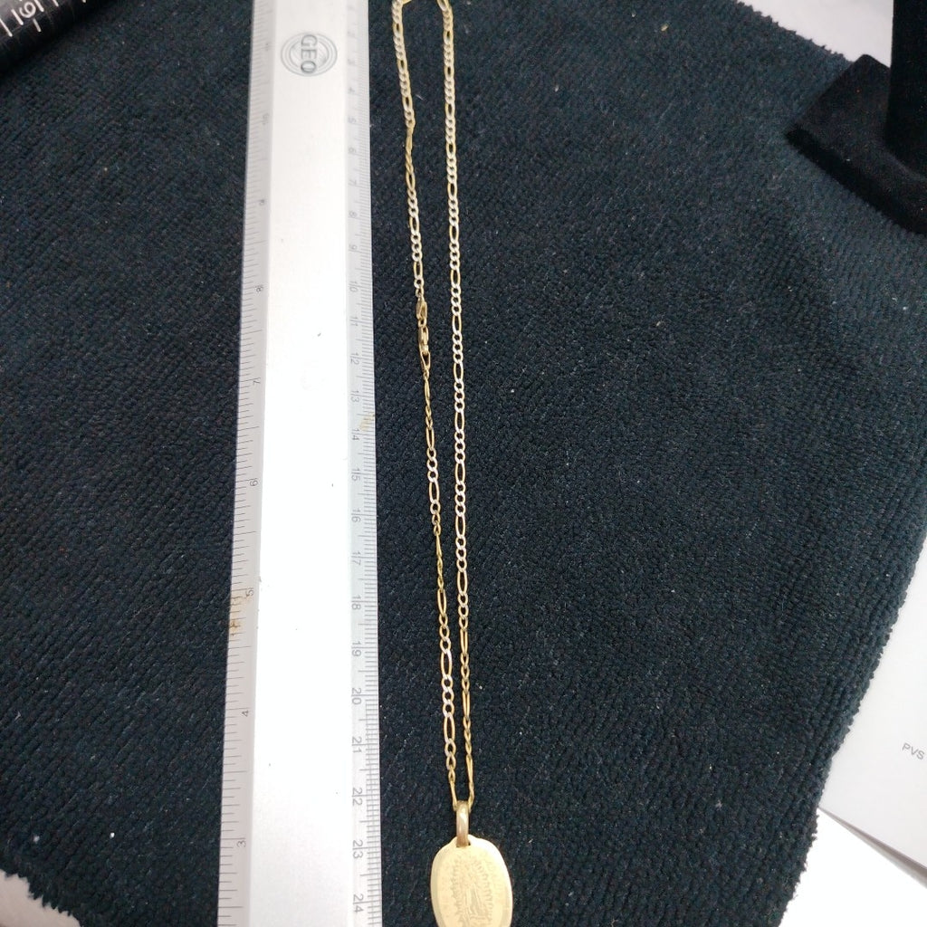 CADENA, MEDALLA RELIGIOSA ORO 14 K 6.2 GRMS (SEMINUEVO)