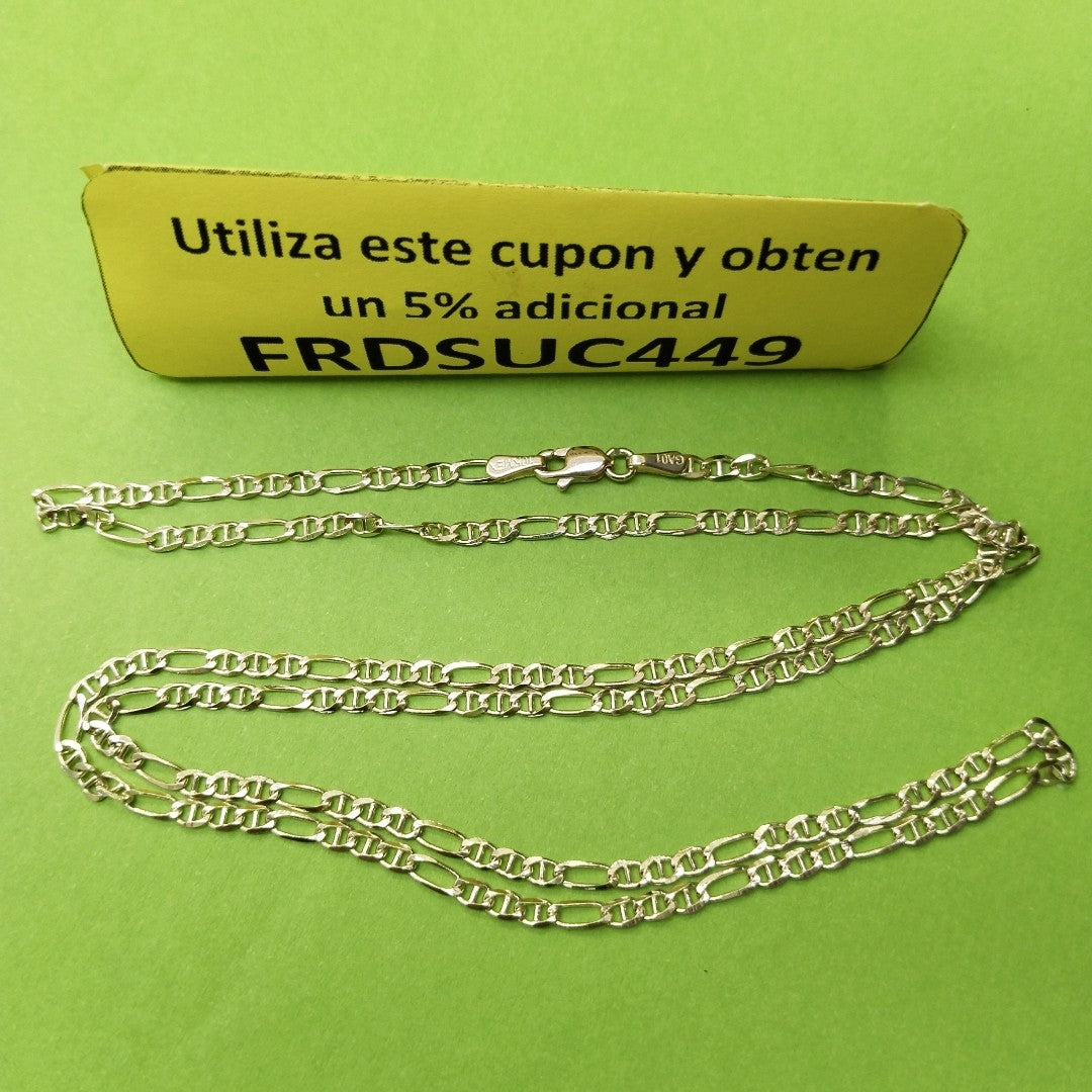 CADENAS TEJIDO FIGARO GUCHI ORO 10K 60 CM 5.3 GR (NUEVO)