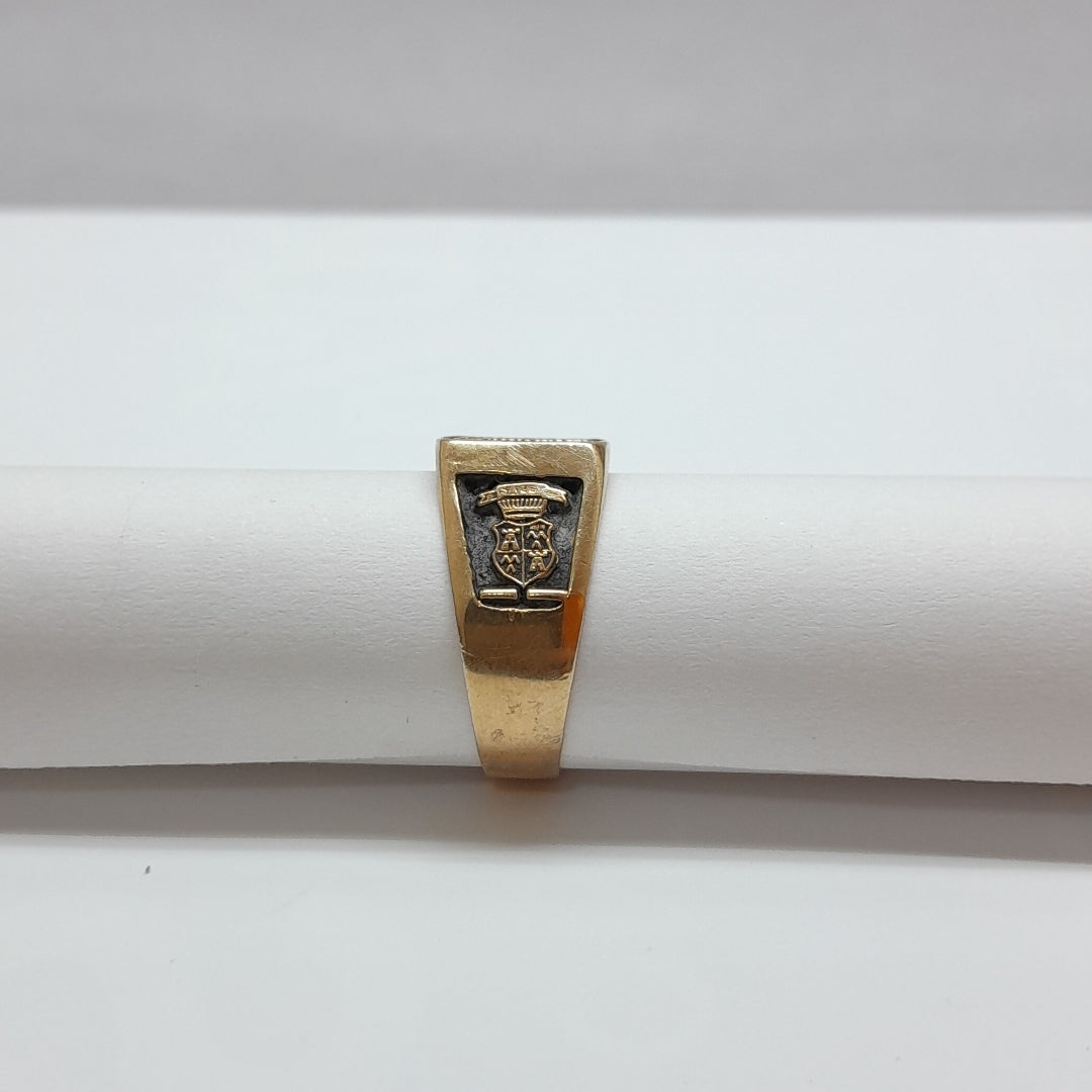 ANILLO DE GRADUACIÓN ORO 10 K 7.5 GRMS (SEMINUEVO)