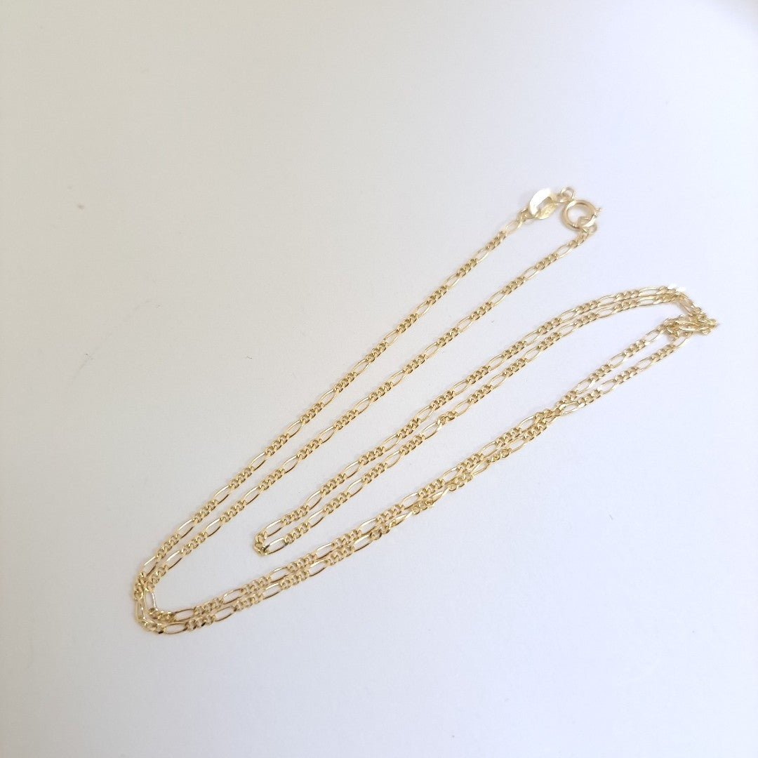 CADENAS TEJIDO 3X1 ORO 14K 55 CM 2.7 GR (NUEVO)