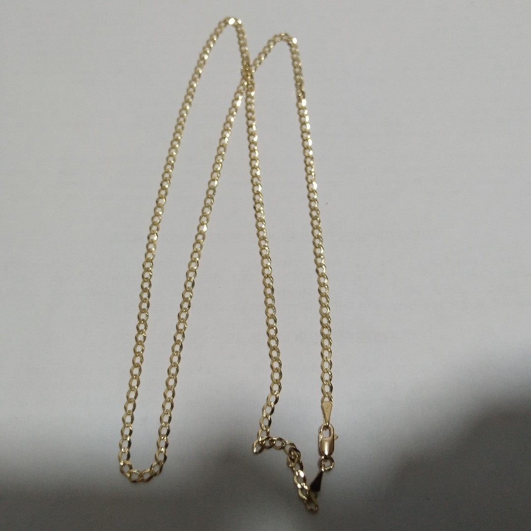 CADENAS TEJIDO BARBADA ORO 14K 60 CM 5.4 GR (NUEVO)