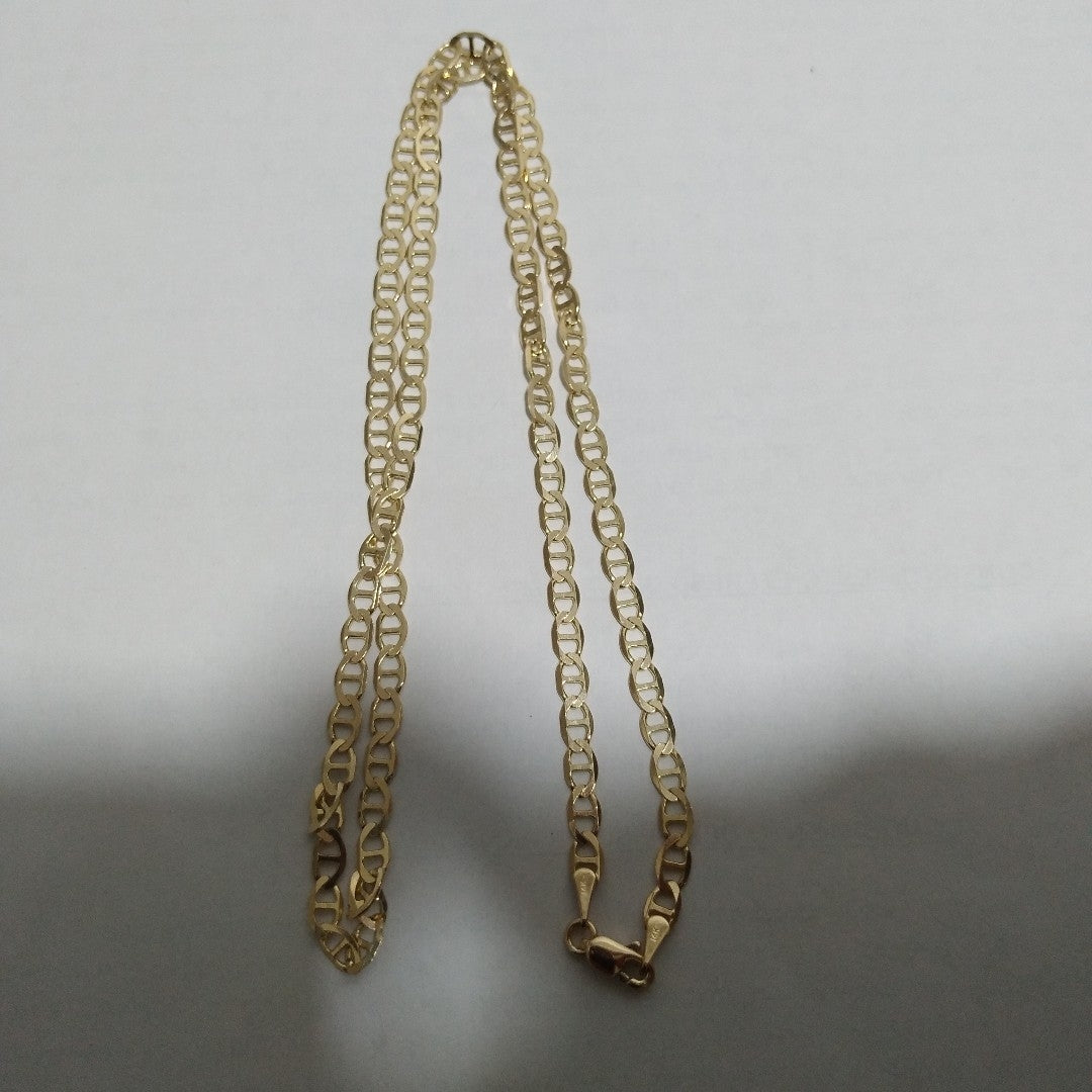 CADENAS TEJIDO MARINERA ORO 14K 50 CM 7.5 GR (NUEVO)