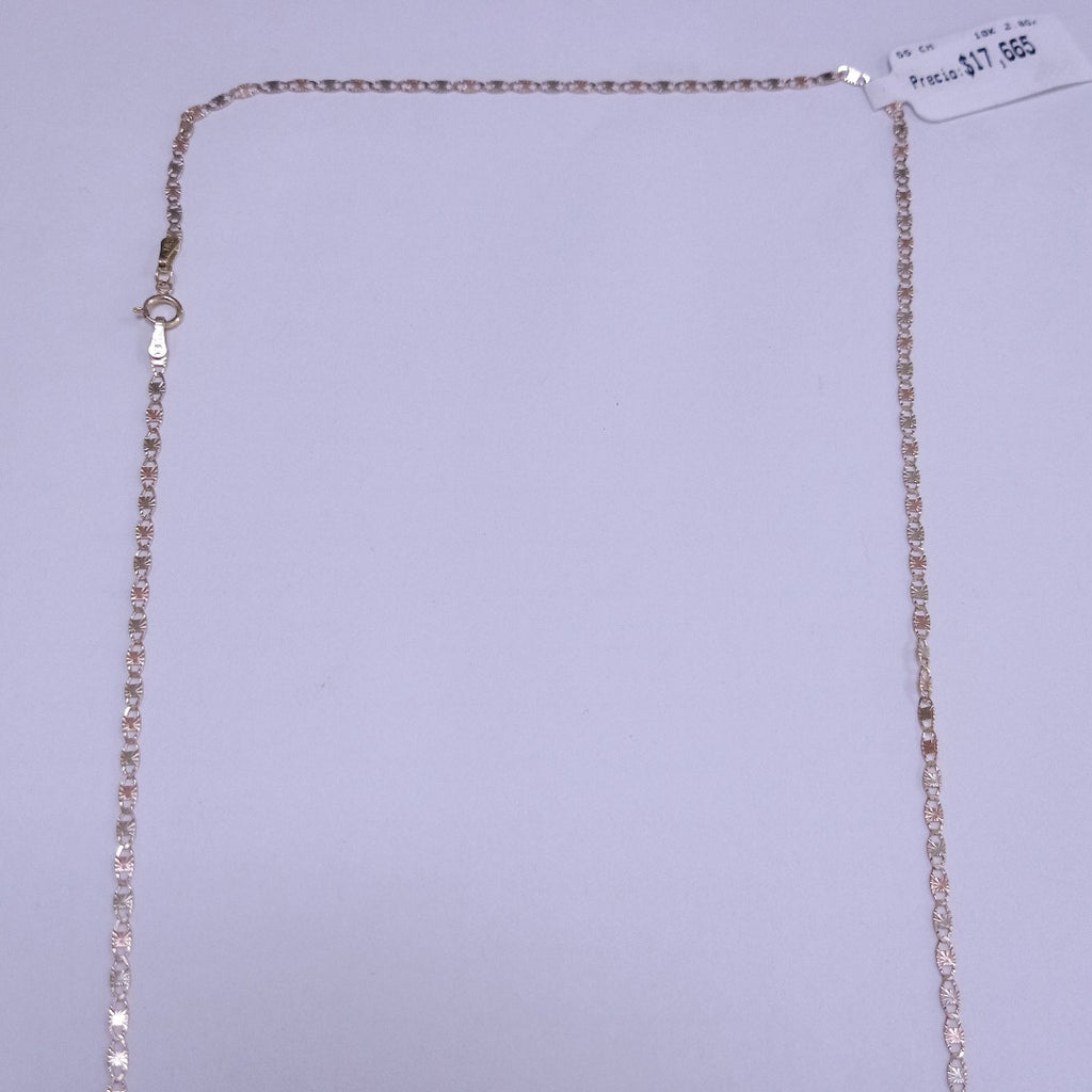 CADENAS TEJIDO GUCHI ORO 10K 55 CM 2.8 GR (NUEVO)