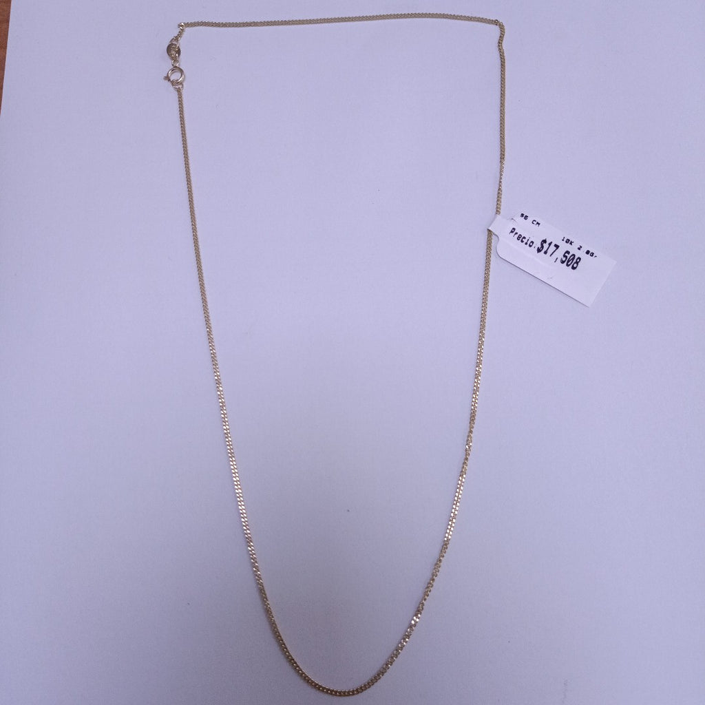 CADENAS TEJIDO BARBADA ORO 10K 50 CM 2.8 GR (NUEVO)