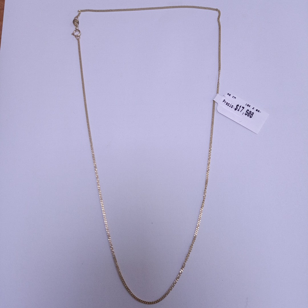 CADENAS TEJIDO BARBADA ORO 10K 50 CM 2.8 GR (NUEVO)