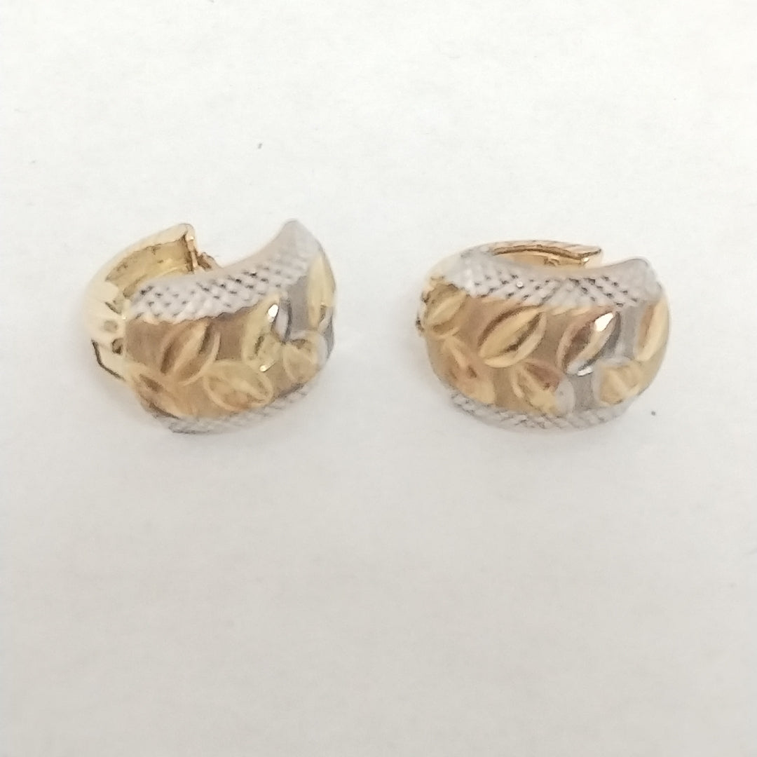 ARETES PAR ORO, ORO COMBINADO 14 K 2.4 GRMS (SEMINUEVO)