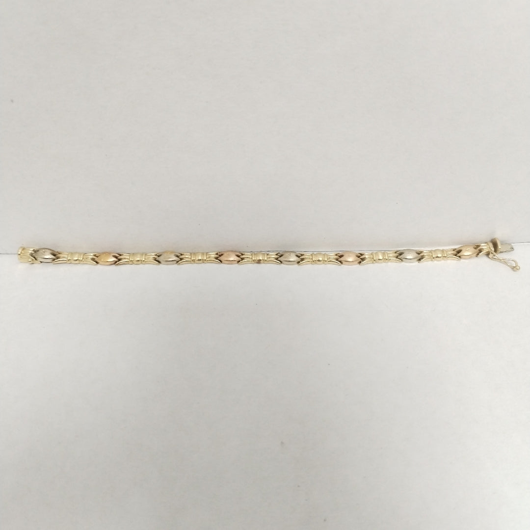 PULSERA ORO, ORO COMBINADO 14 K 5.7 GRMS (SEMINUEVO)