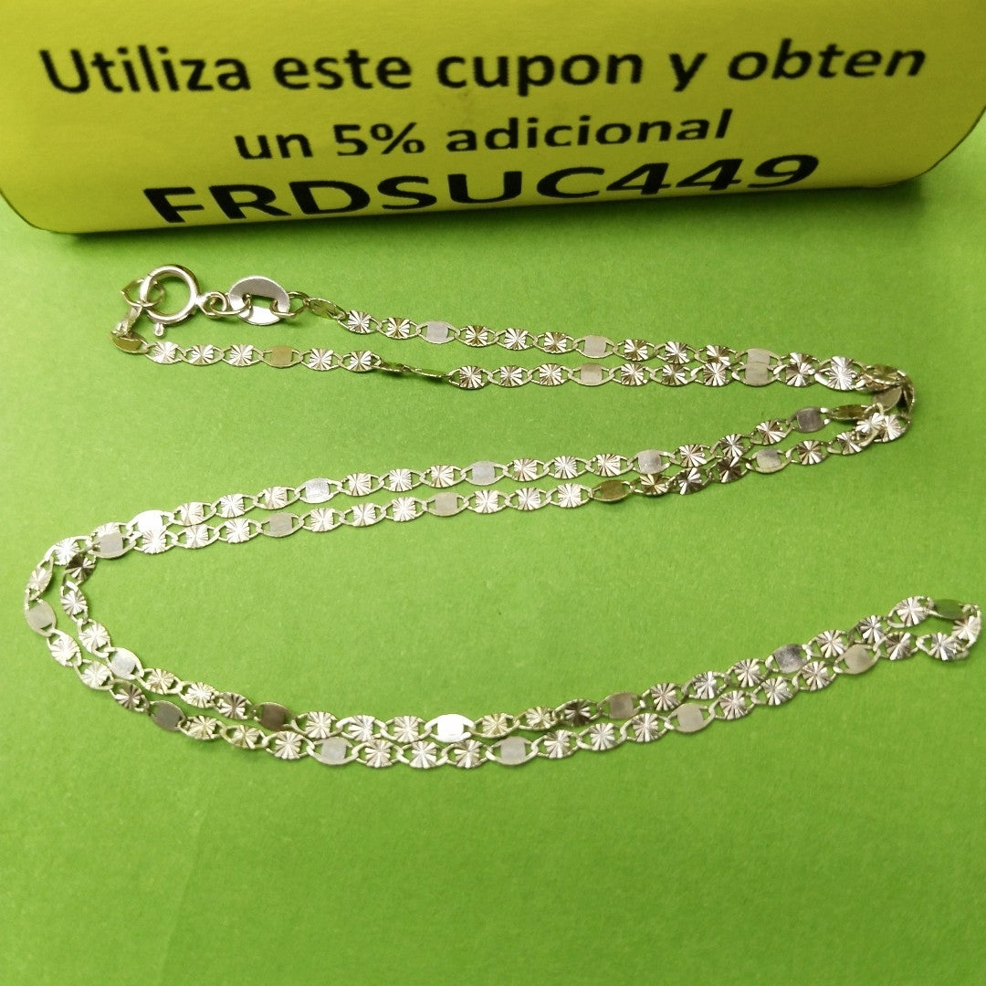 CADENAS TEJIDO GUCHI ORO 10K 40 A 45 CM 1.4 GR (NUEVO)
