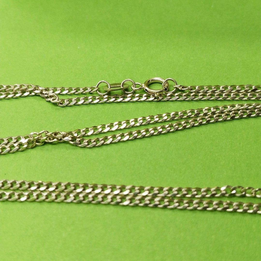 CADENAS TEJIDO BARBADA ORO 10K 60 CM 4.1 GR (NUEVO)
