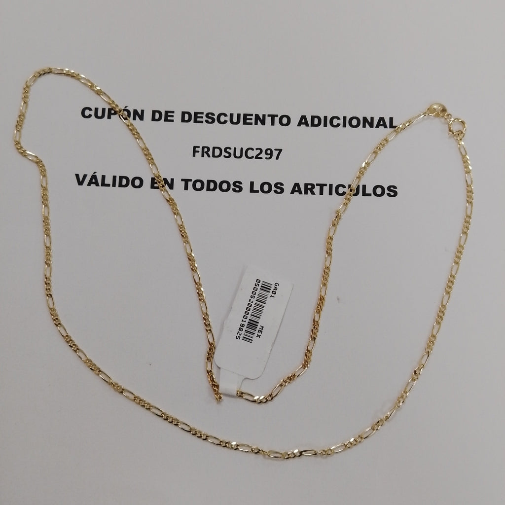 CADENAS TEJIDO 3X1 ORO 10K 55 CM 3.2 GR (NUEVO)