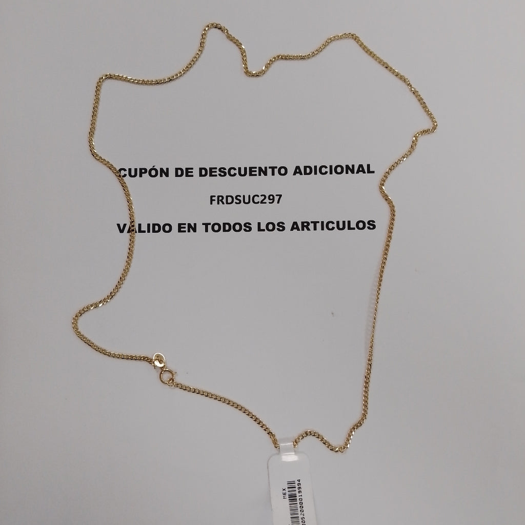 CADENAS TEJIDO BARBADA ORO 10K 55 CM 3.8 GR (NUEVO)