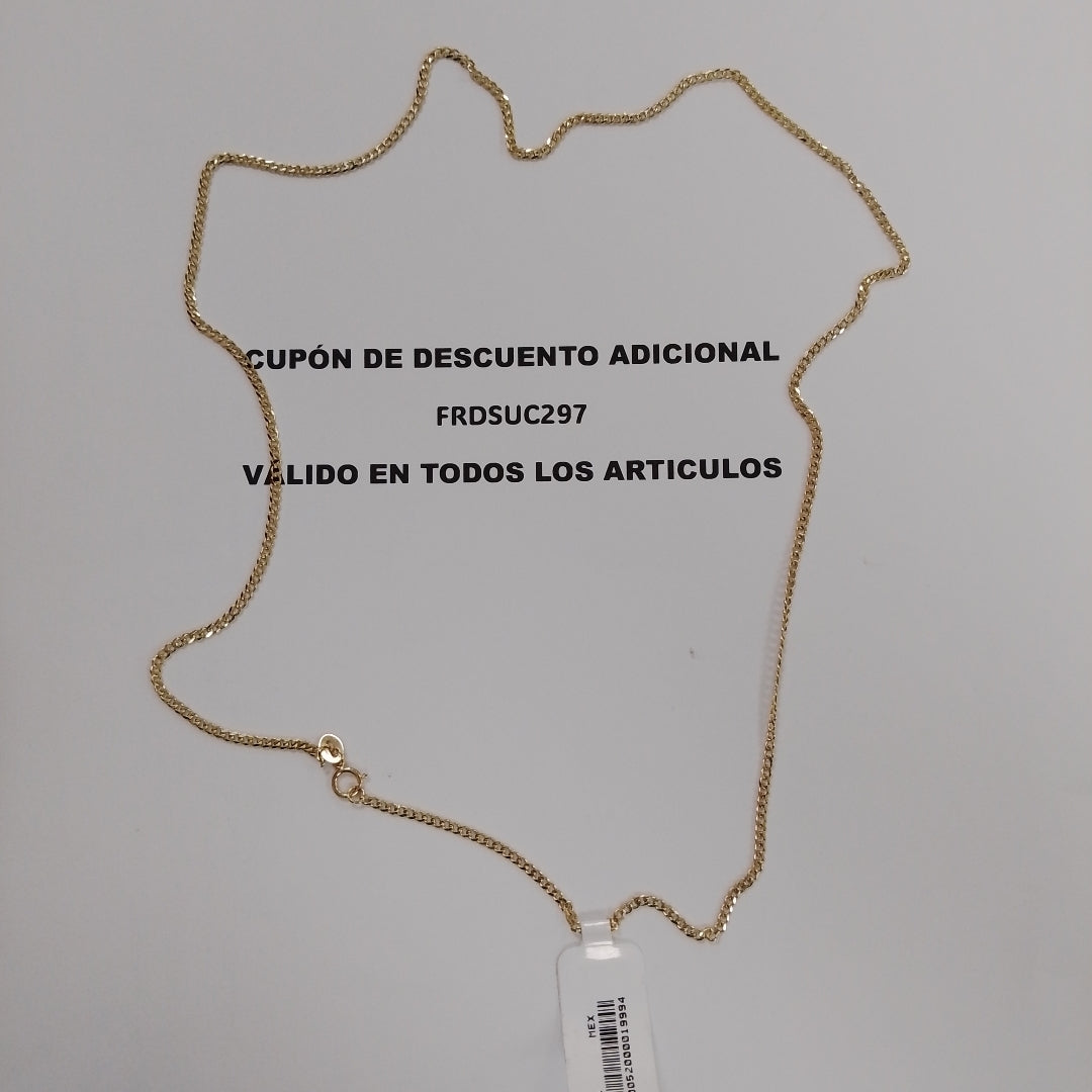 CADENAS TEJIDO BARBADA ORO 10K 55 CM 3.8 GR (NUEVO)