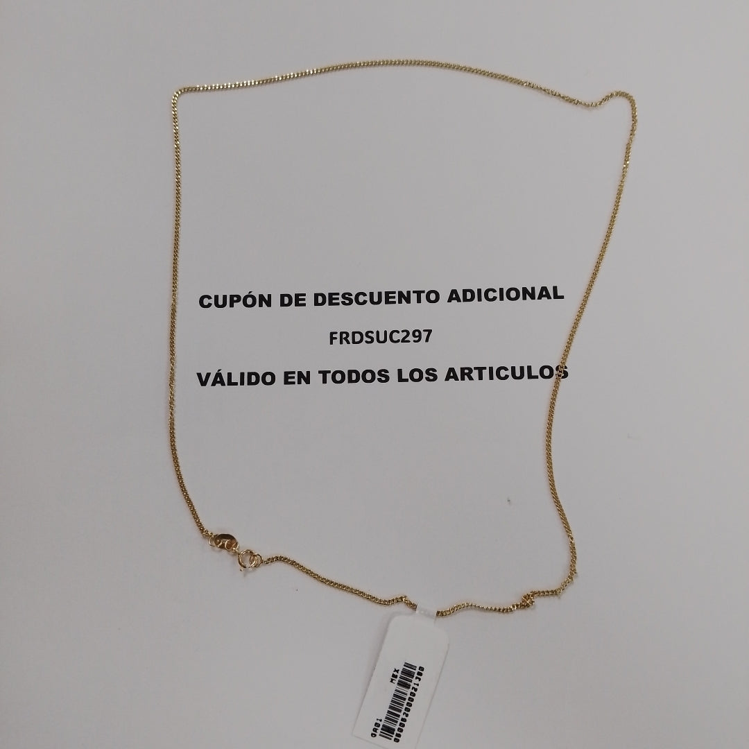 CADENAS TEJIDO BARBADA ORO 10K 50 CM 2.7 GR (NUEVO)