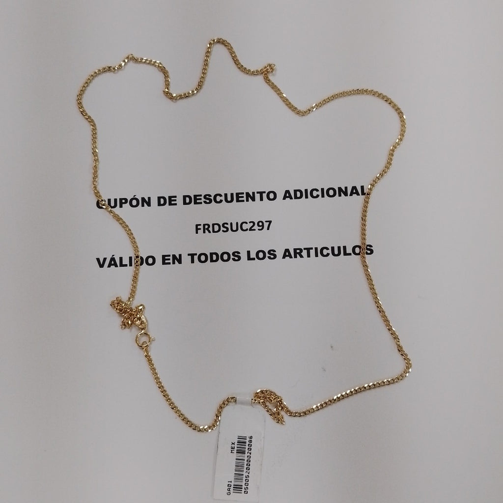 CADENAS TEJIDO BARBADA ORO 10K 60 CM 4.2 GR (NUEVO)