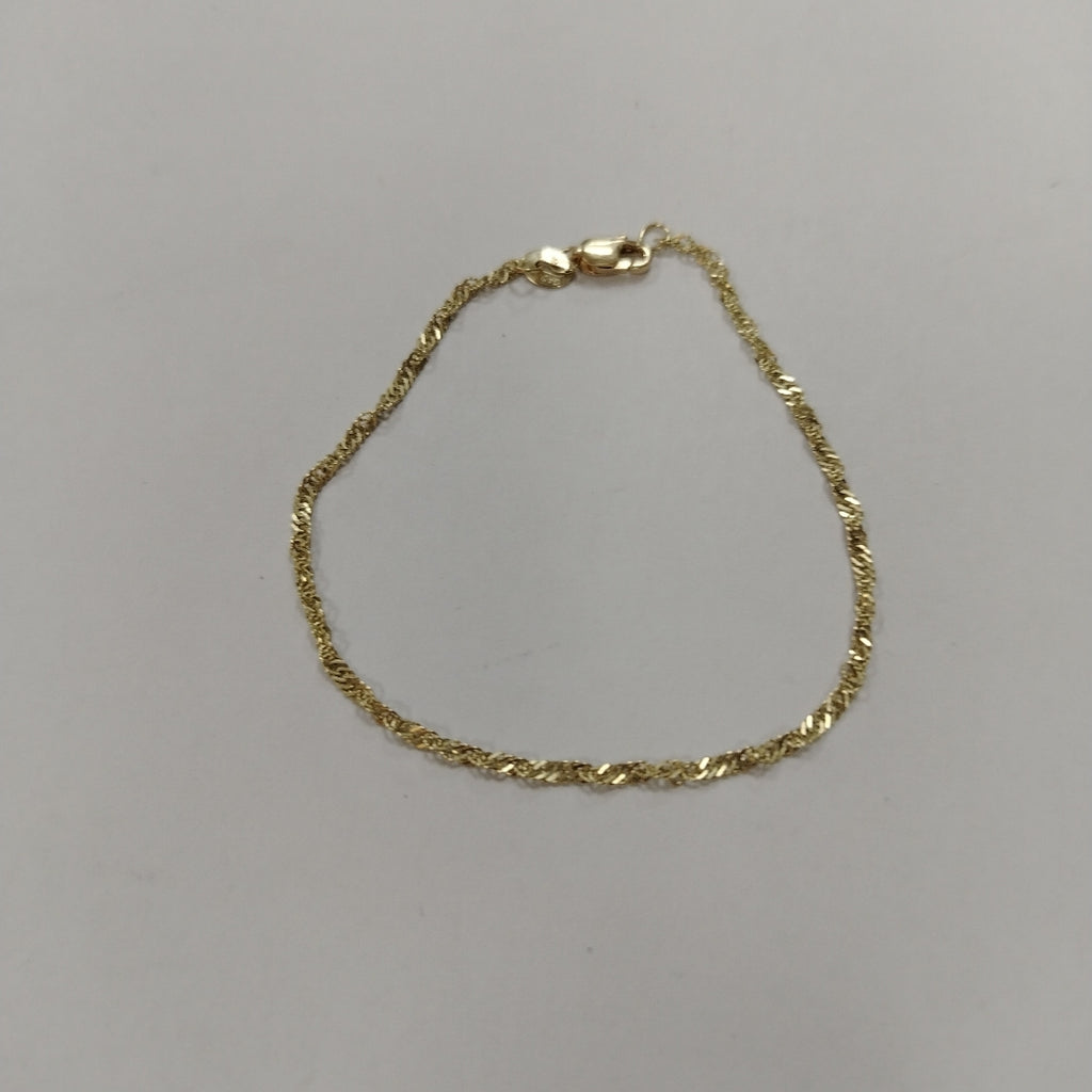 PULSERAS TEJIDO MEDIO TZL ORO 14K 18 CM 1.3 GR (NUEVO)