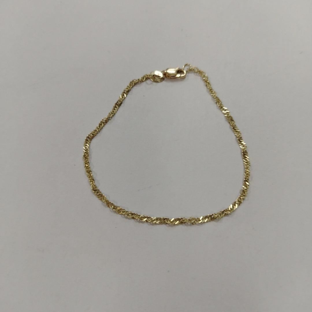 PULSERAS TEJIDO MEDIO TZL ORO 14K 18 CM 1.3 GR (NUEVO)