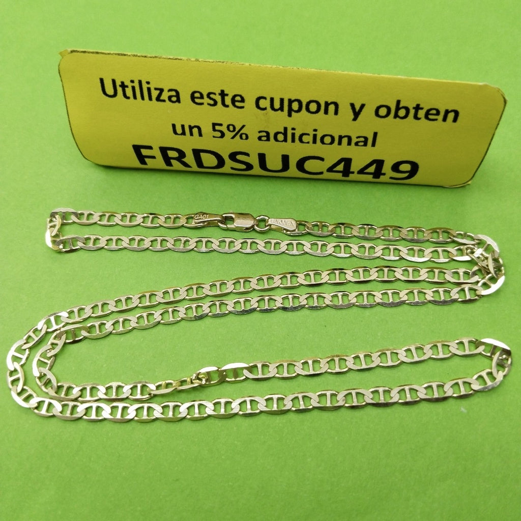 CADENAS TEJIDO GUCHI ORO 10K 55 CM 7.7 GR (NUEVO)