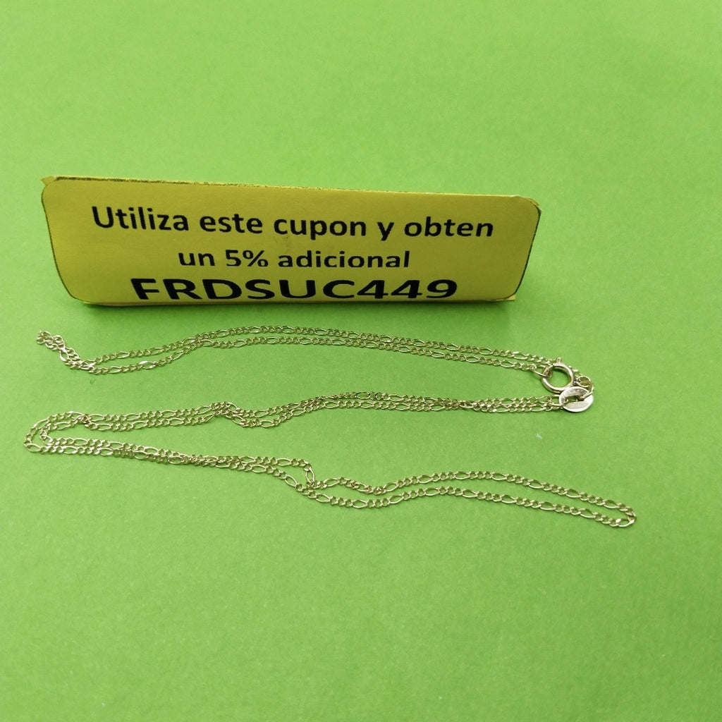 CADENAS TEJIDO 3X1 ORO 10K 60 CM 1.5 GR (NUEVO)