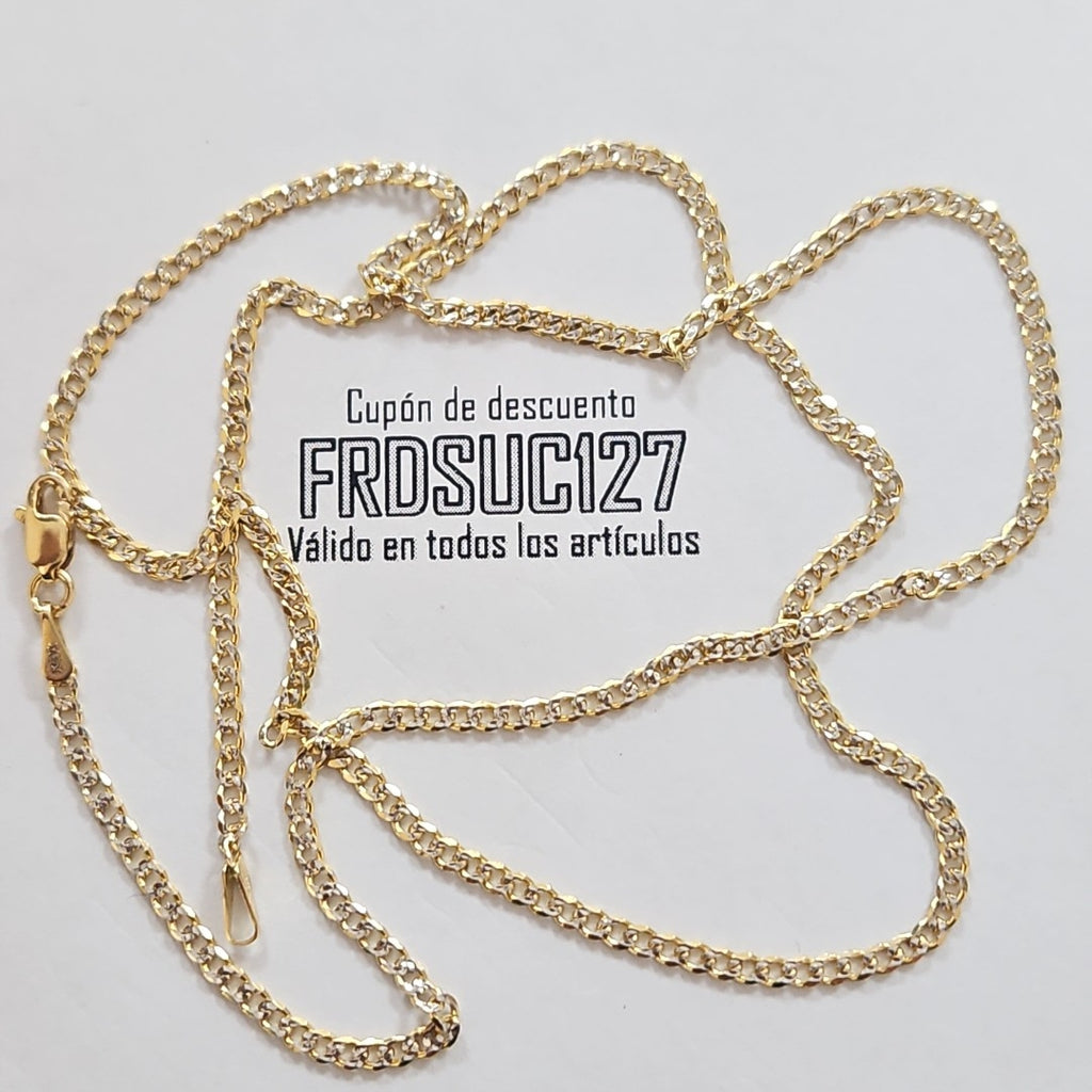 CADENAS BARBADA DIAMANTADA ORO 14K 55 CM 5.8 GR (NUEVO)