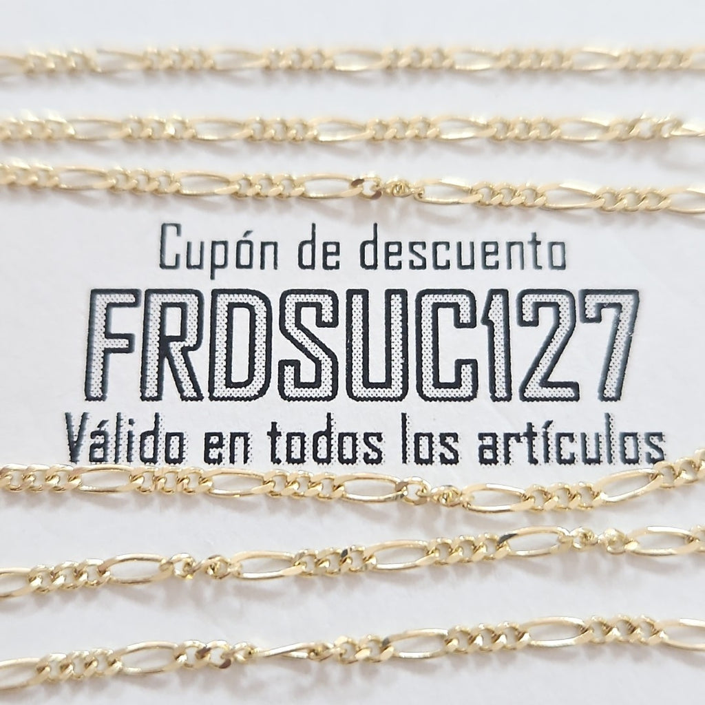 CADENAS TEJIDO 3X1 ORO 14K 55 CM 2.7 GR (NUEVO)