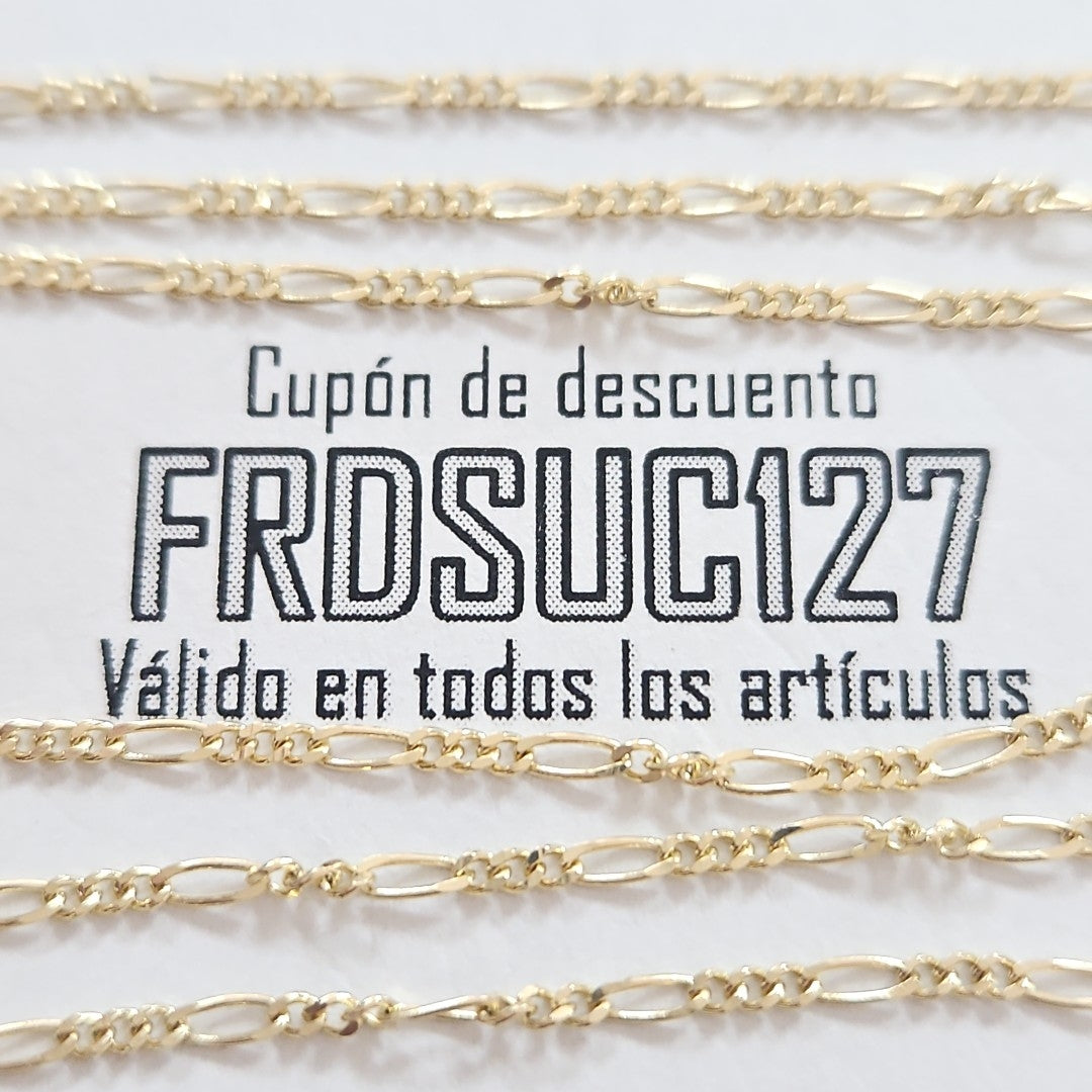 CADENAS TEJIDO 3X1 ORO 14K 55 CM 2.7 GR (NUEVO)
