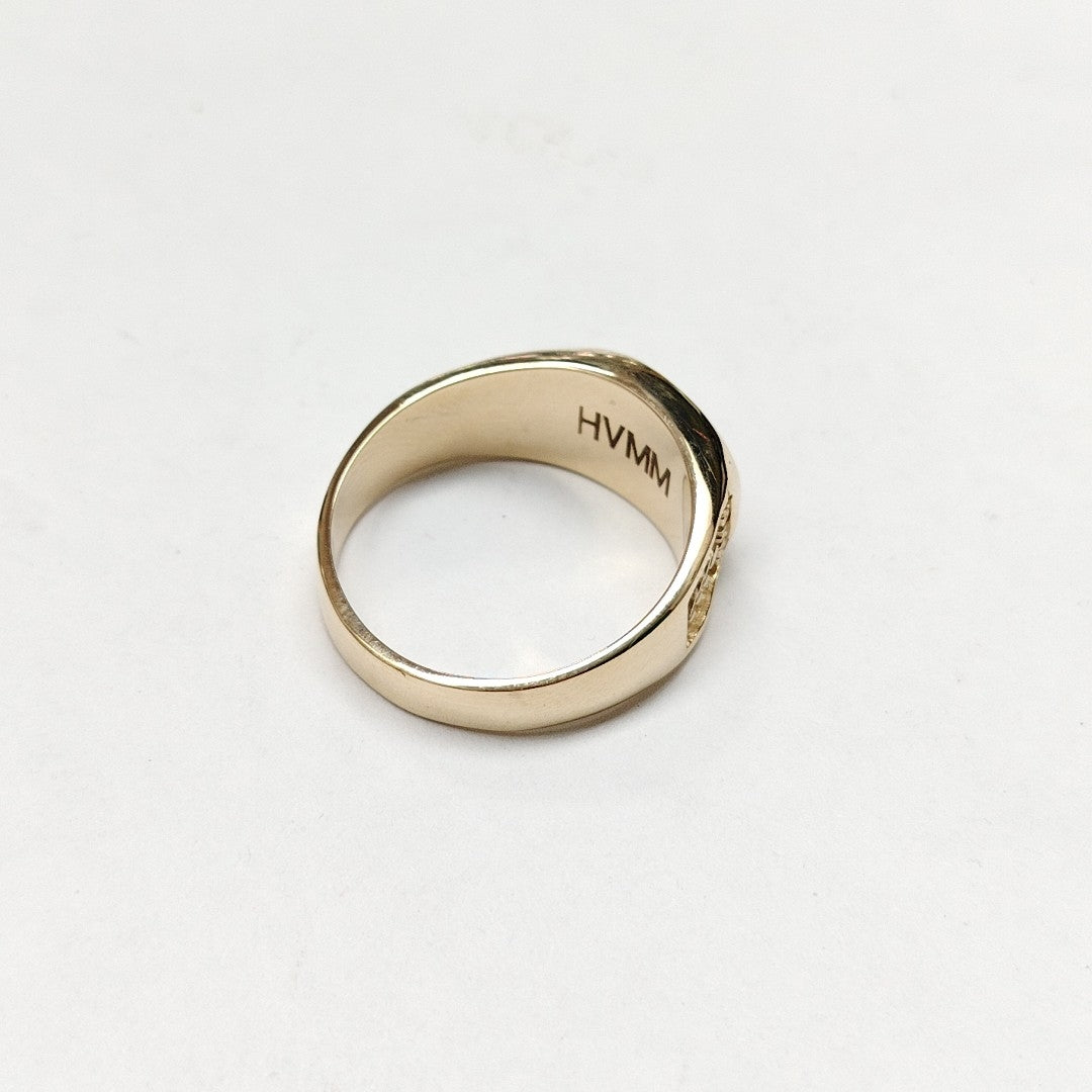 ANILLO CONMEMORATIVO ORO 14 K 12.9 GRMS (SEMINUEVO)