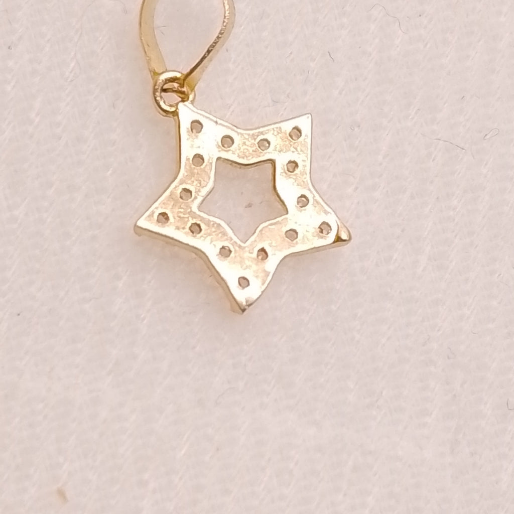 DIJES ESTRELLA C/CIRCONIAS ORO 10K 0.4 GR (NUEVO)