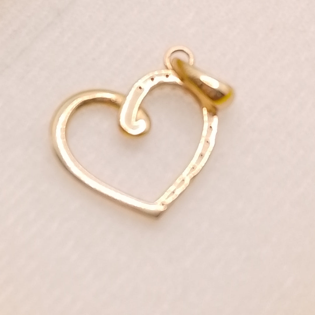 DIJES CORAZON C/CIRCONIA ORO 10K 1.3 GR (NUEVO)