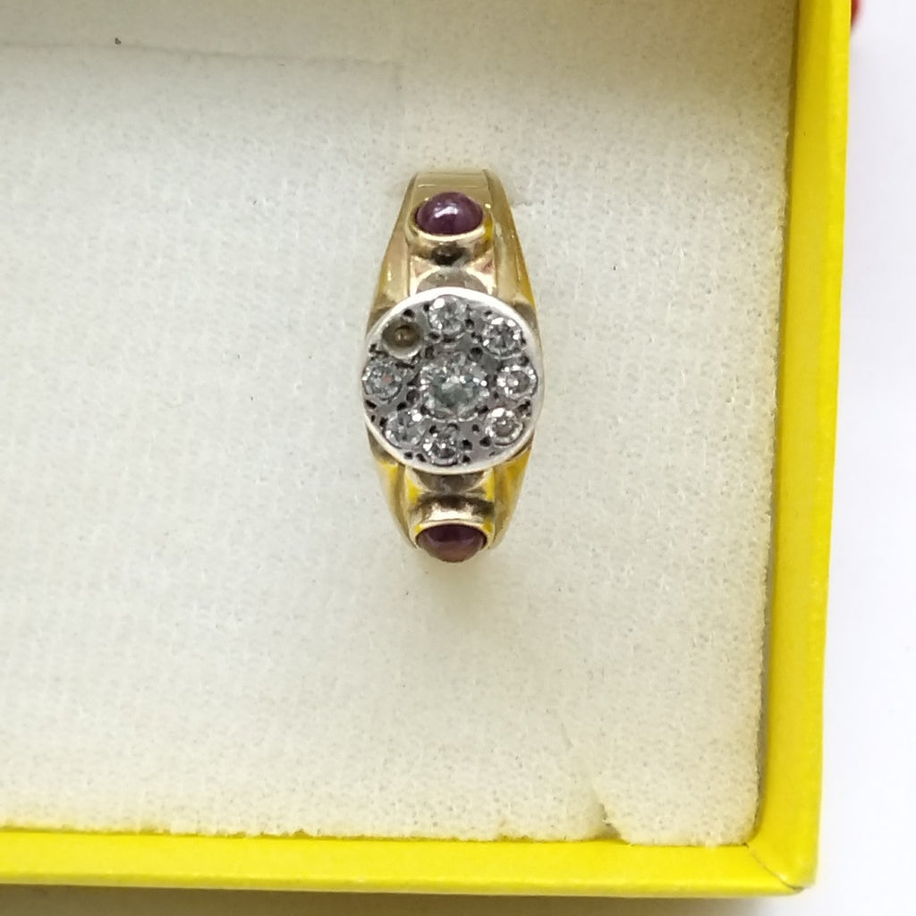 ANILLO ORO, ORO BLANCO MUY BAJO 10 K 6.5 GRMS (SEMINUEVO)