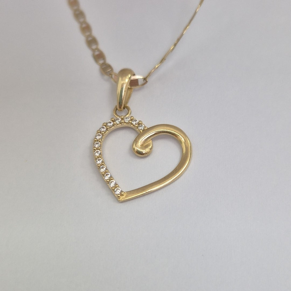 DIJES CORAZON C/CIRCONIA ORO 10K 1.3 GR (NUEVO)