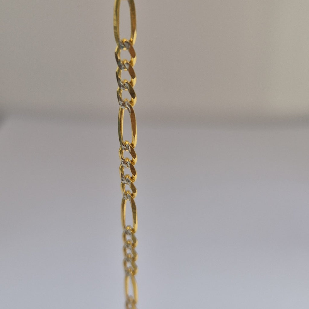 PULSERAS 3X1 DIAMANTADA ORO 14K 18 CM 3 GR (NUEVO)