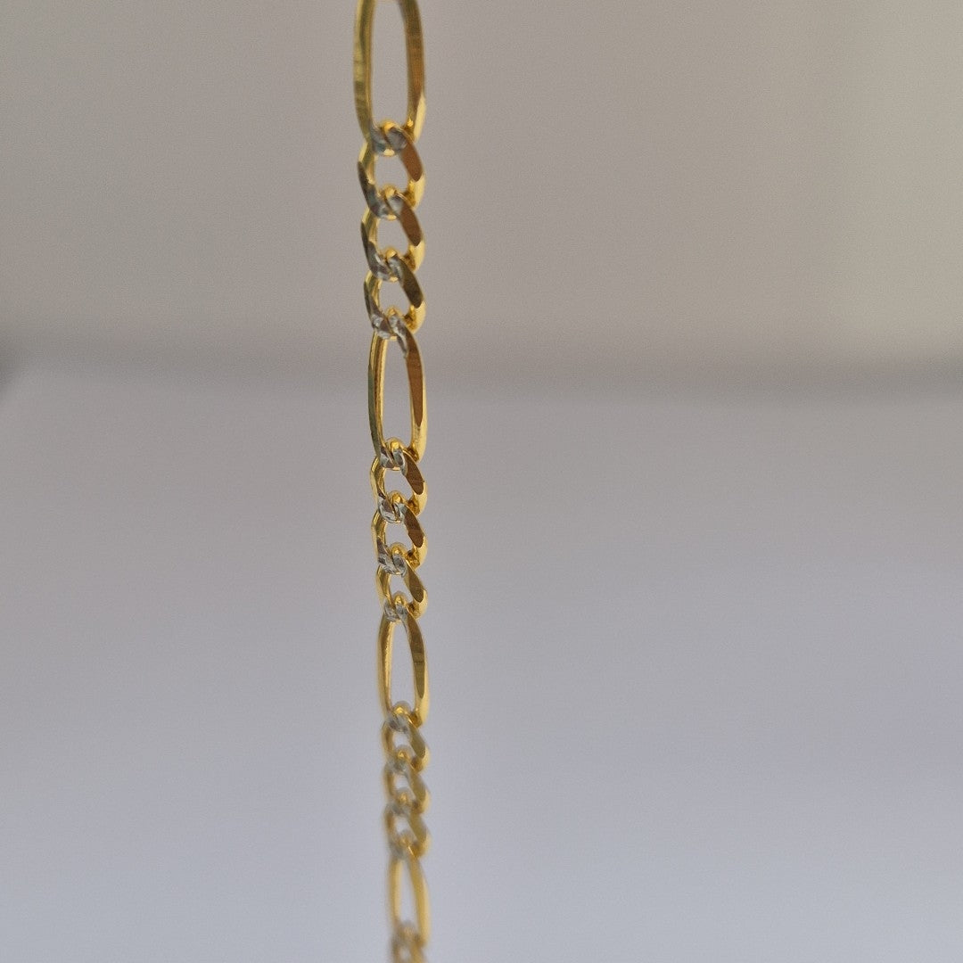 PULSERAS 3X1 DIAMANTADA ORO 14K 18 CM 3 GR (NUEVO)