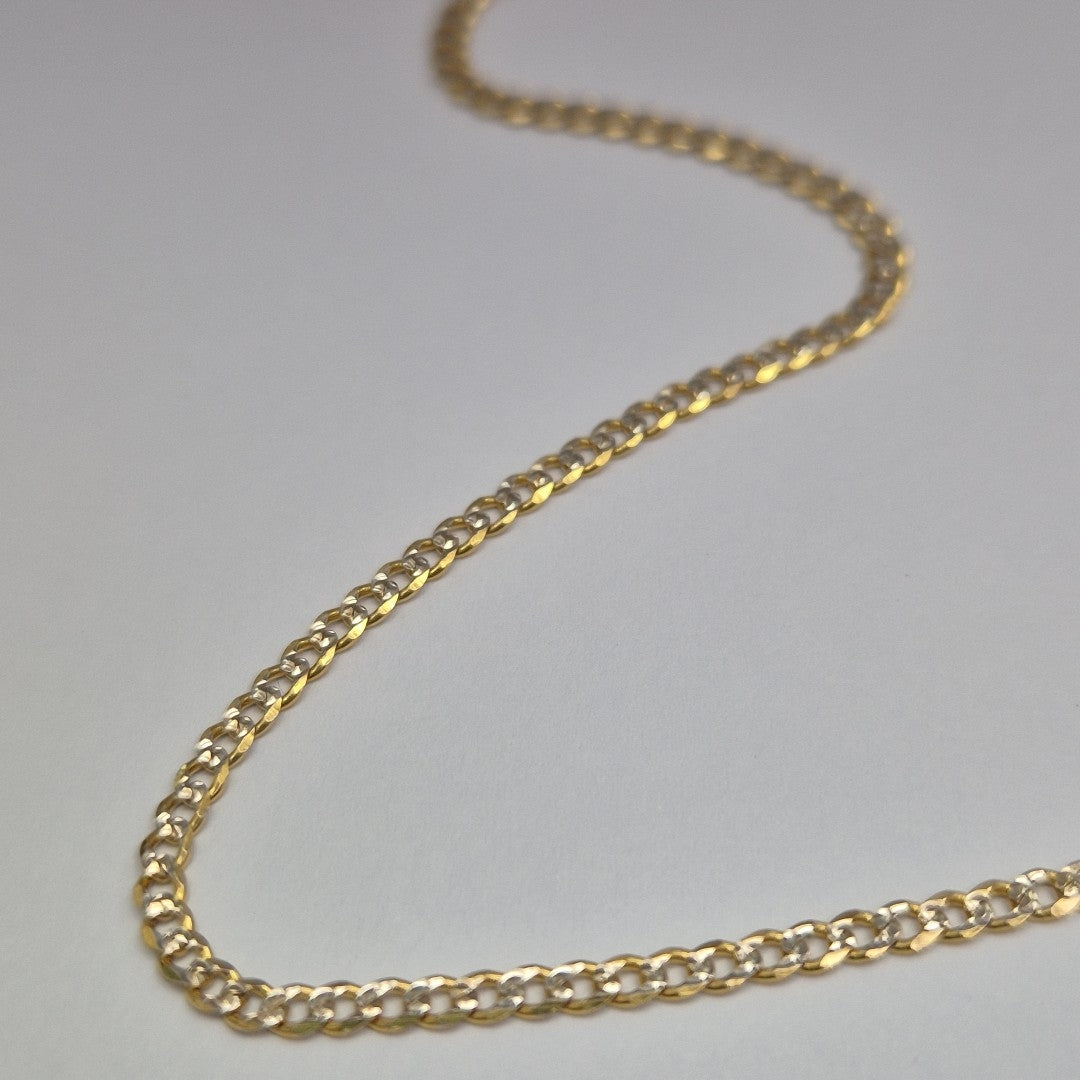 PULSERAS BARBADA DIAMANTADA ORO 14K 18 CM 2.1 GR (NUEVO)