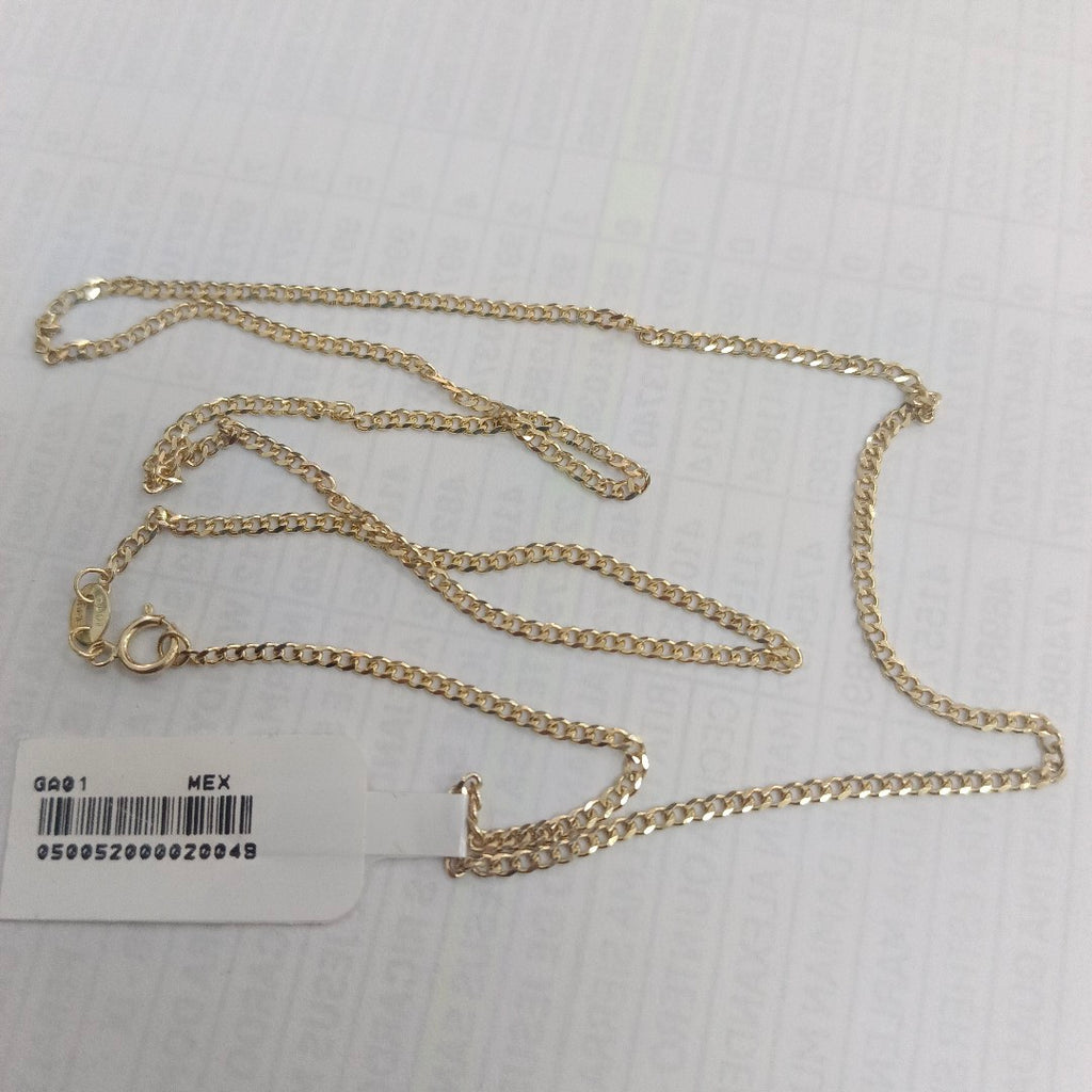CADENAS TEJIDO BARBADA ORO 10K 55 CM 3.9 GR (NUEVO)
