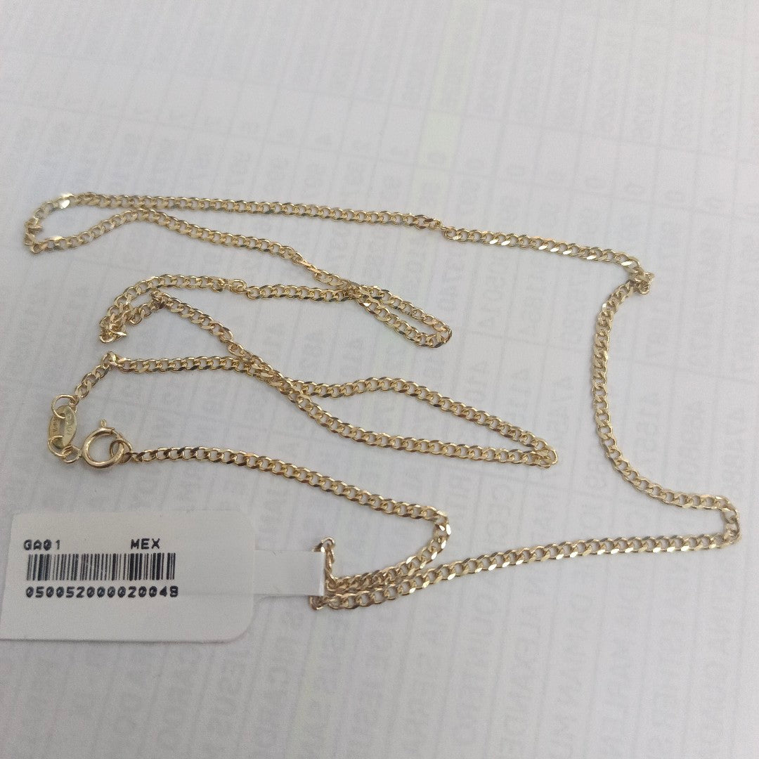CADENAS TEJIDO BARBADA ORO 10K 55 CM 3.9 GR (NUEVO)