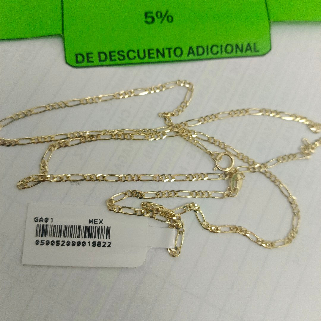 CADENAS TEJIDO 3X1 ORO 10K 55 CM 3.2 GR (NUEVO)